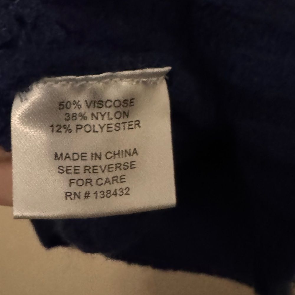 ModCloth Cowl Neck Blue Sweater size L - Picture 5 of 6